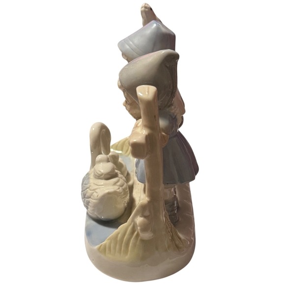 VTG 1988 Artmark Country Pond Dutch Boy Girl Swan Fine Porcelain Figurine - Picture 3 of 13
